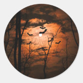 Spooktacular Full Moon Party Runder Aufkleber (Vorderseite)
