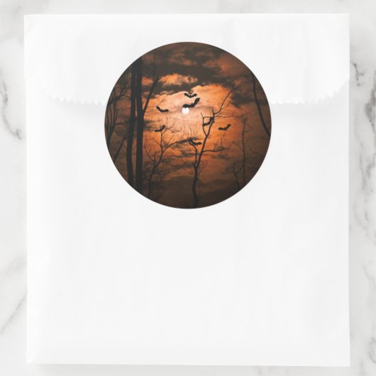 Spooktacular Full Moon Party Runder Aufkleber (Tasche)