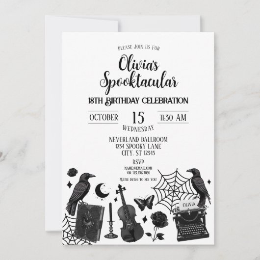 Spooktacular Geburtstagsparty Einladung (Vorderseite)