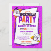 Spooktacular Geister Lila Geburtstagseinladung Einladung (Vorderseite)