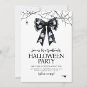 Spooktacular Ghost Bow Coquette Halloween-Party Einladung (Vorderseite)