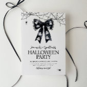 Spooktacular Ghost Bow Coquette Halloween-Party Einladung