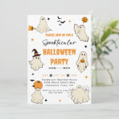 Spooktacular Ghost-Halloween-Party Einladung (Stehend Vorderseite)