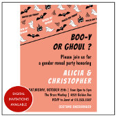 Spooktacular Ghost Orange Halloween Geschlecht ent Einladung