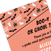 Spooktacular Ghost Orange Halloween Geschlecht ent Einladung