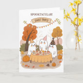 Spooktacular Ghost-Party Karte (Gelbe Blume)
