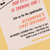 Spooktacular Ghost Pink Halloween 1. Geburtstag Einladung