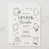 Spooktacular Ghost-Themed Halloween Einladung (Vorderseite)