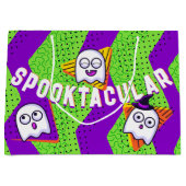 Spooktacular Ghosts Green Party Bag Große Geschenktüte (Vorderseite)