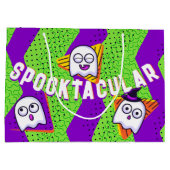 Spooktacular Ghosts Green Party Bag Große Geschenktüte (Rückseite)