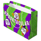 Spooktacular Ghosts Green Party Bag Große Geschenktüte (Rückseite Schrägansicht)