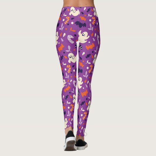 Spooktacular Ghosts Halloween Leggings (Rückseite)