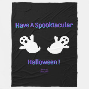 Spooktacular Ghosts Large Fleece Blanket