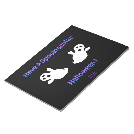 Spooktacular Ghosts Notepad (27,9 cm x 21,6 cm) Notizblock (angewinkelt)