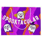 Spooktacular Ghosts Purple Party Bag Große Geschenktüte (Rückseite)