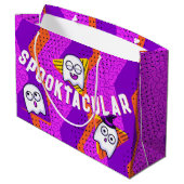 Spooktacular Ghosts Purple Party Bag Große Geschenktüte (Rückseite Schrägansicht)