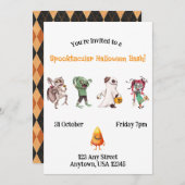 Spooktacular Halloween Bash Einladung (Vorne/Hinten)
