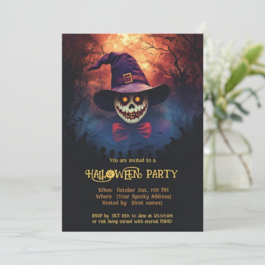 Spooktacular Halloween Bash Einladung (Stehend Vorderseite)