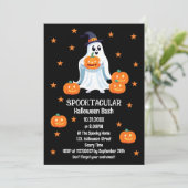 Spooktacular Halloween Bash Kids Einladung (Stehend Vorderseite)