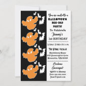 Spooktacular Halloween Bat Ghouls Boo 1. Geburtsta Einladung (Vorderseite)