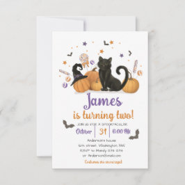 Spooktacular Halloween Candy Birthday Einladung