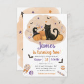 Spooktacular Halloween Candy Birthday Einladung (Vorne/Hinten)