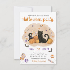 Spooktacular Halloween Candy Party Einladung