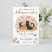 Spooktacular Halloween Candy Party Einladung (Stehend Vorderseite)