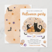 Spooktacular Halloween Candy Party Einladung (Vorne/Hinten)