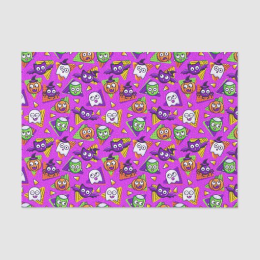 Spooktacular Halloween Characters Tissue Paper Seidenpapier (Vorderseite)