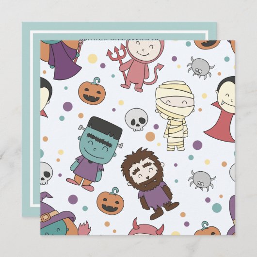 Spooktacular Halloween Costume Party | Einladung (Vorne/Hinten)