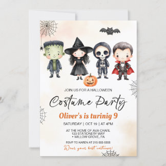 Spooktacular Halloween Costume Party Geburtstag Einladung