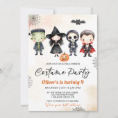 Spooktacular Halloween Costume Party Geburtstag Einladung (Vorderseite)
