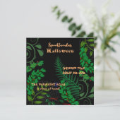 Spooktacular Halloween Creepy Spooky Greenery Dark Karte (Stehend Vorderseite)