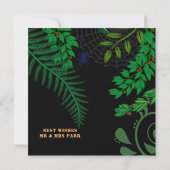 Spooktacular Halloween Creepy Spooky Greenery Dark Karte (Rückseite)