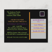 Spooktacular Halloween Custom-Einladung Einladungspostkarte (Rückseite)