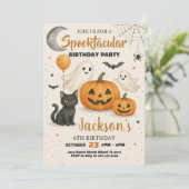 Spooktacular Halloween Einladung (Stehend Vorderseite)