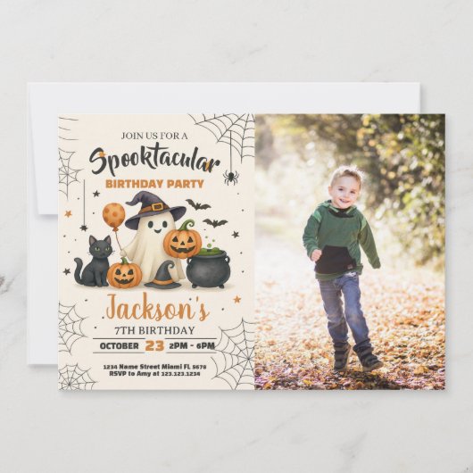 Spooktacular Halloween Einladung (Vorderseite)