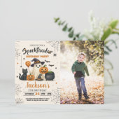 Spooktacular Halloween Einladung (Stehend Vorderseite)