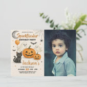 Spooktacular Halloween Einladung (Stehend Vorderseite)