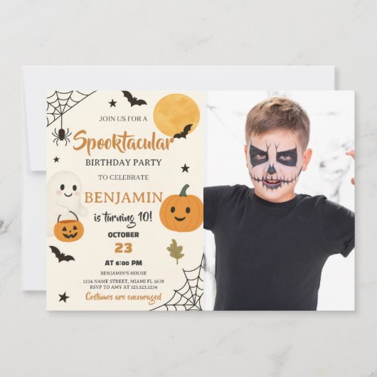 Spooktacular Halloween Einladung (Vorderseite)