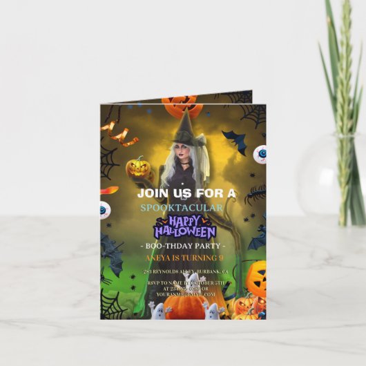 Spooktacular Halloween Einladung (Vorderseite)