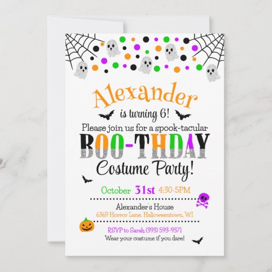 Spooktacular Halloween Einladung (Vorderseite)