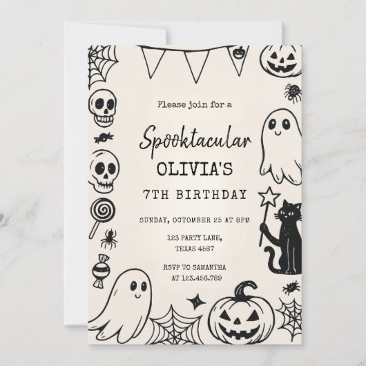 Spooktacular Halloween Einladung (Vorderseite)