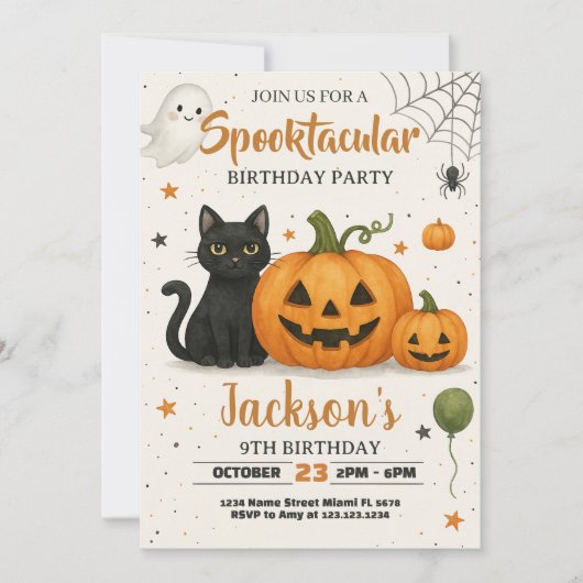 Spooktacular Halloween Einladung (Vorderseite)