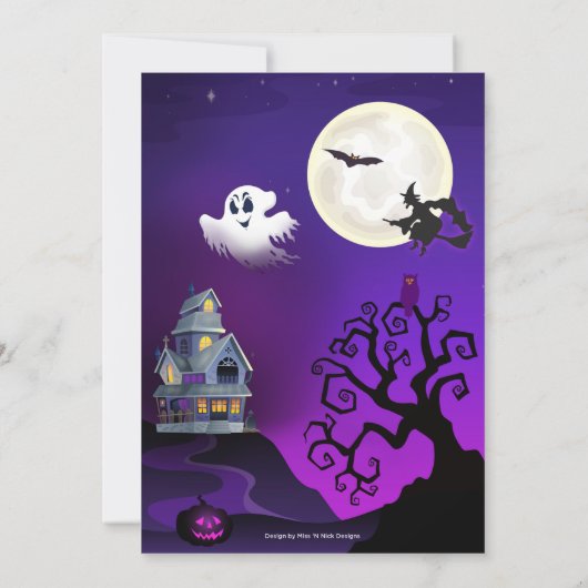 Spooktacular Halloween Einladung (Rückseite)