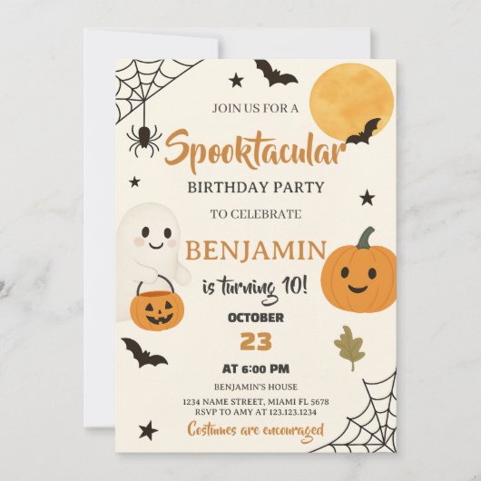 Spooktacular Halloween Einladung (Vorderseite)