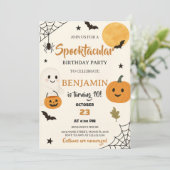 Spooktacular Halloween Einladung (Stehend Vorderseite)
