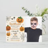 Spooktacular Halloween Einladung (Stehend Vorderseite)
