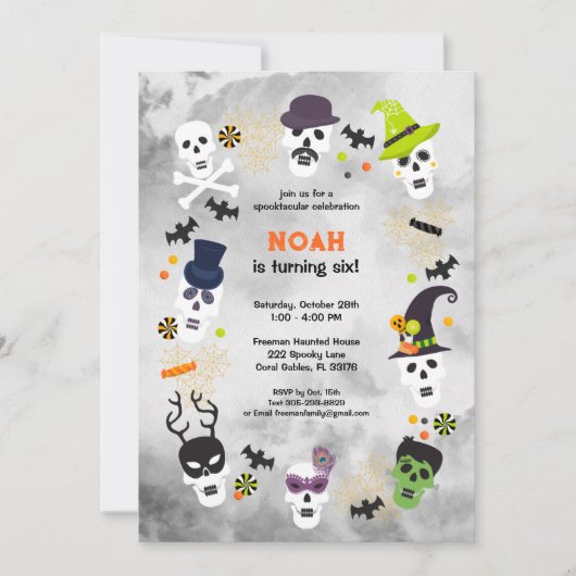 Spooktacular Halloween Einladung (Vorderseite)